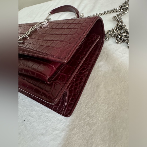 🩷SOLD🩷 YSL CROC LEATHER SUNSET MINI - Picture 11 of 16